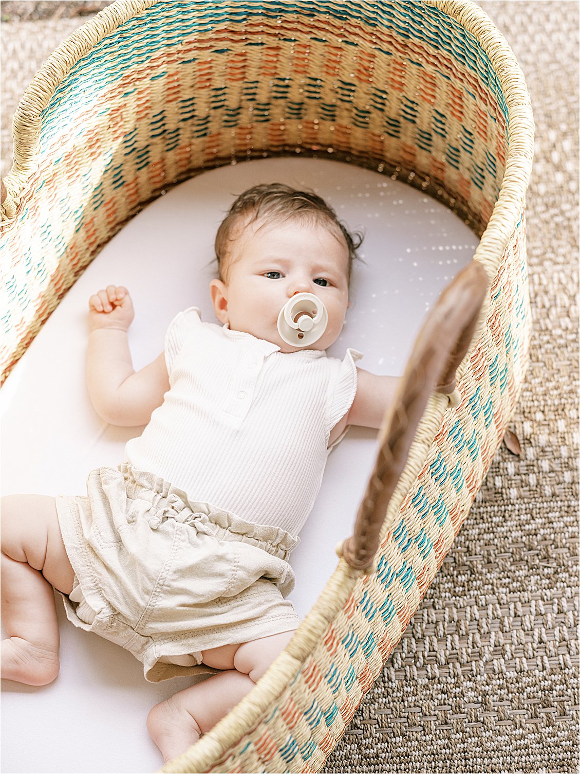 Moses Basket Family Session in Venice Florida with Florida Film Family Photographer, Renee Hollingshead