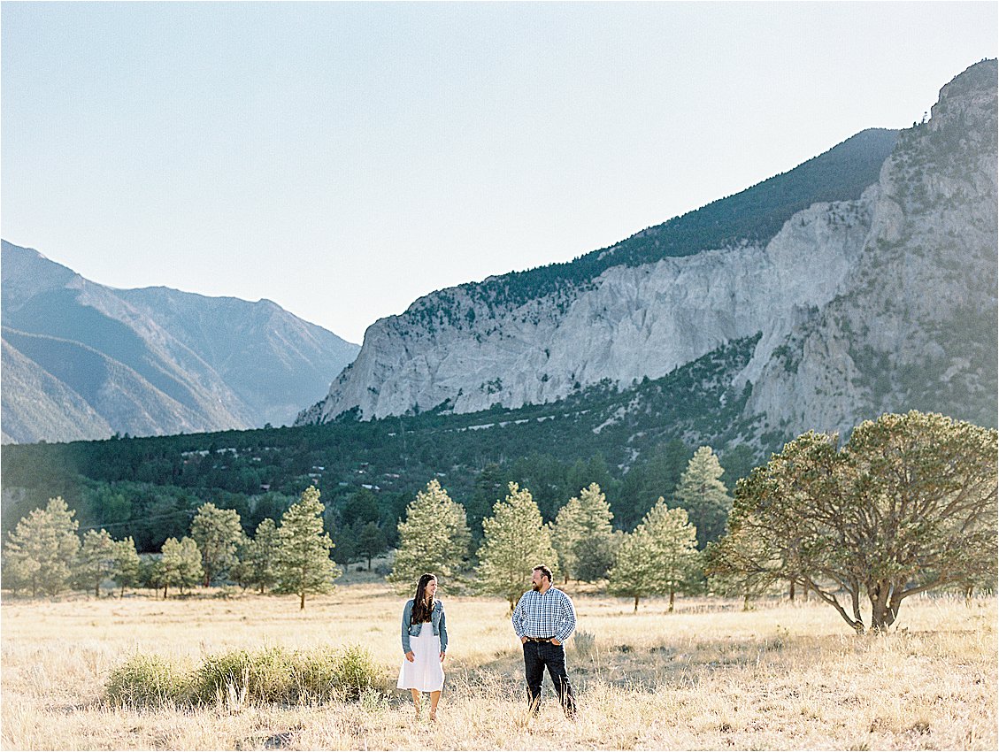 Chalk Cliffs Engagement Session in Buena Vista, Colorado by Destination Film Wedding Photographer, Renee Hollingshead