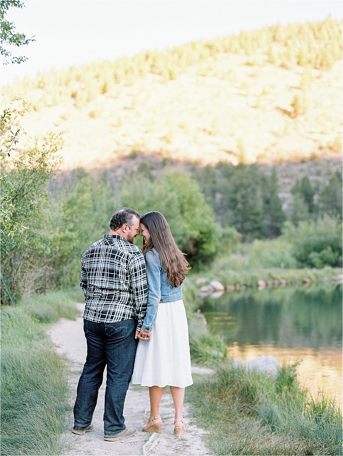 Lakeside Engagement Session in Colorado by Destination Film Wedding Photographer, Renee Hollingshead