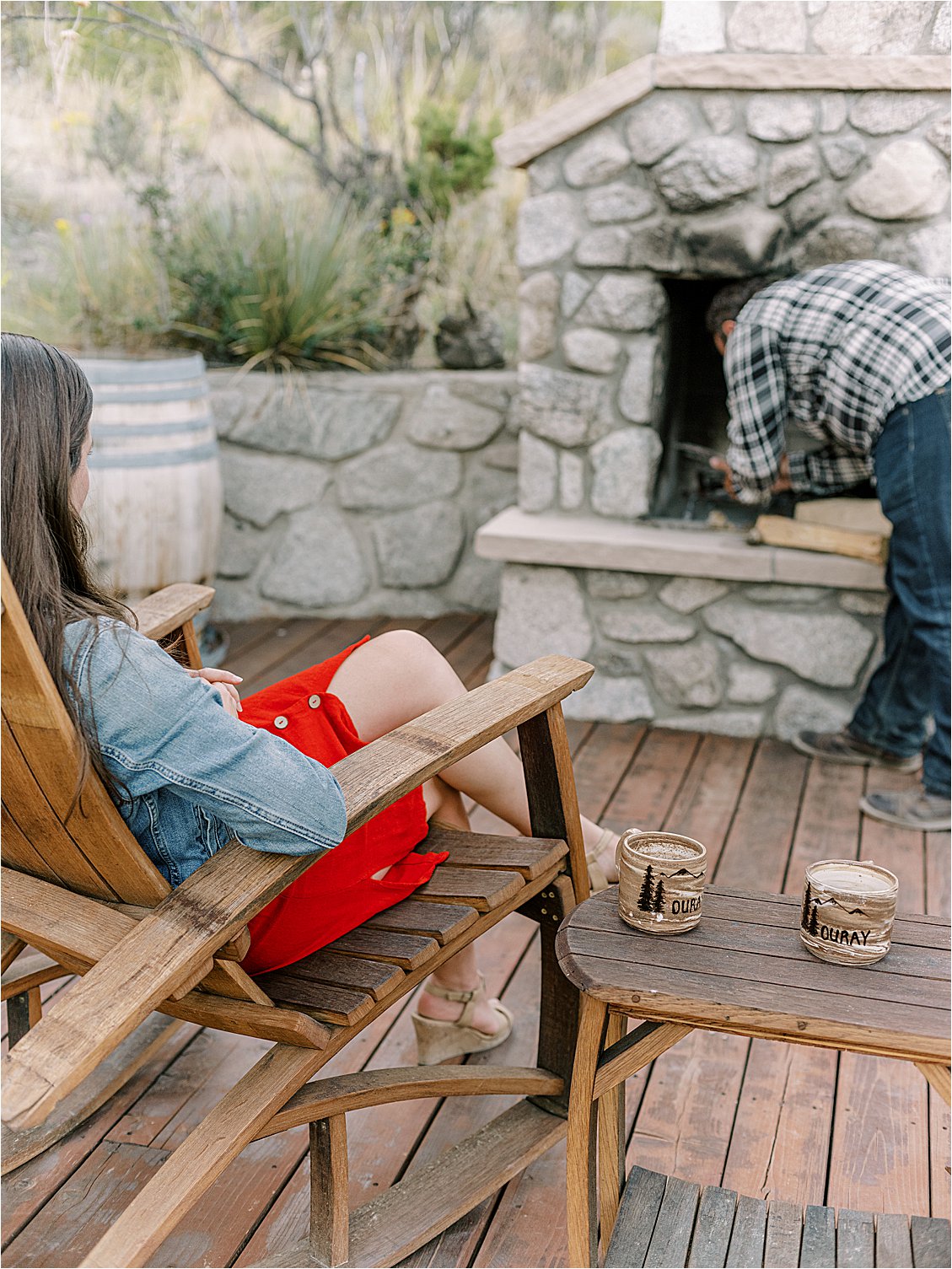 Fireside Engagement Session in Colorado by Destination Film Wedding Photographer, Renee Hollingshead
