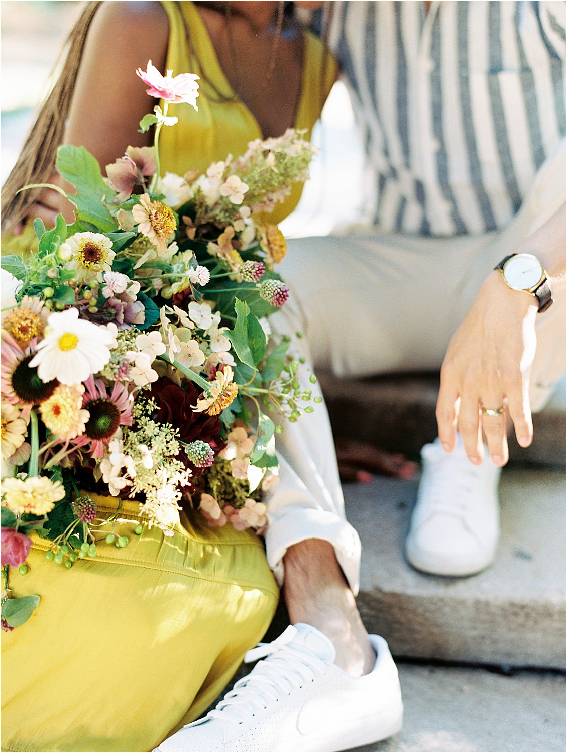 Wildflower bouquet with DC + Destination Film Wedding Photographer, Renee Hollingshead