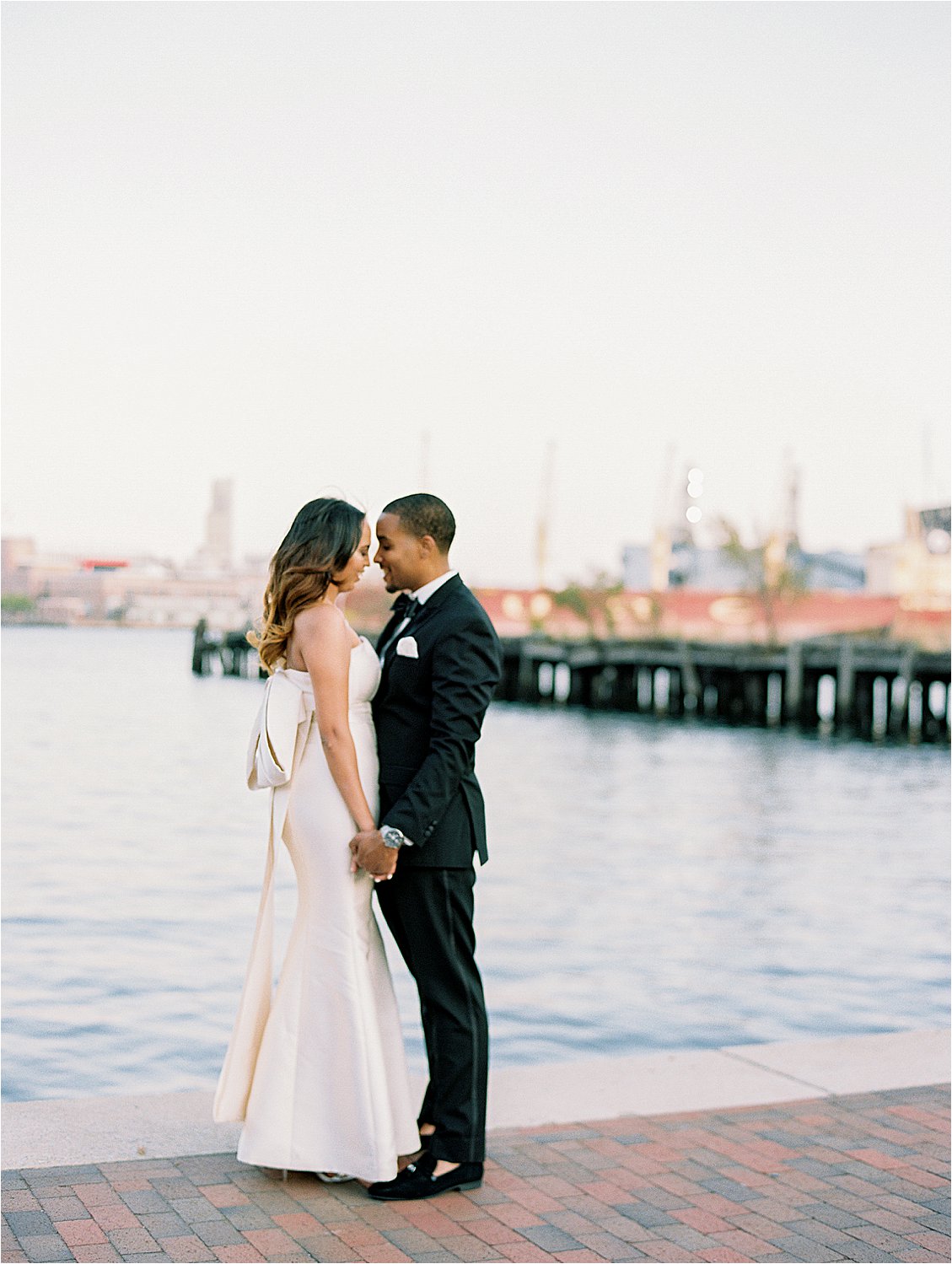 Romantic Fells Point Waterfront Anniversary Session in the Summer