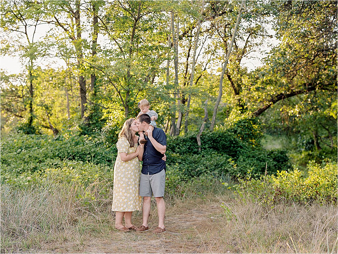 Family of Three at Soldier's Delight Summer Maryland Family Session on Film by Maryland & Destination Film Family Photographer Renee Hollingshead