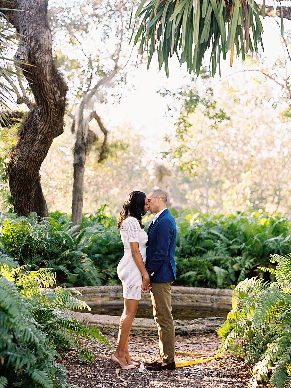 Tropical Anniversary Session at Vizcaya on Film photographed by South Florida Film Wedding Photographer, Renee Hollingshead