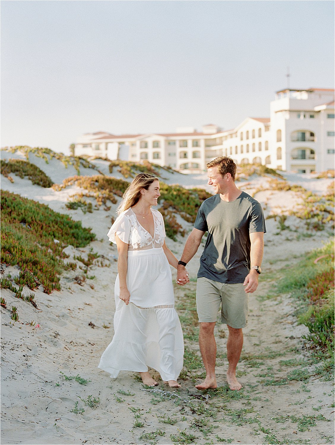 Coronado Island Beach Engagement Session with Southern California and Destination Film Wedding Photographer, Renee Hollingshead