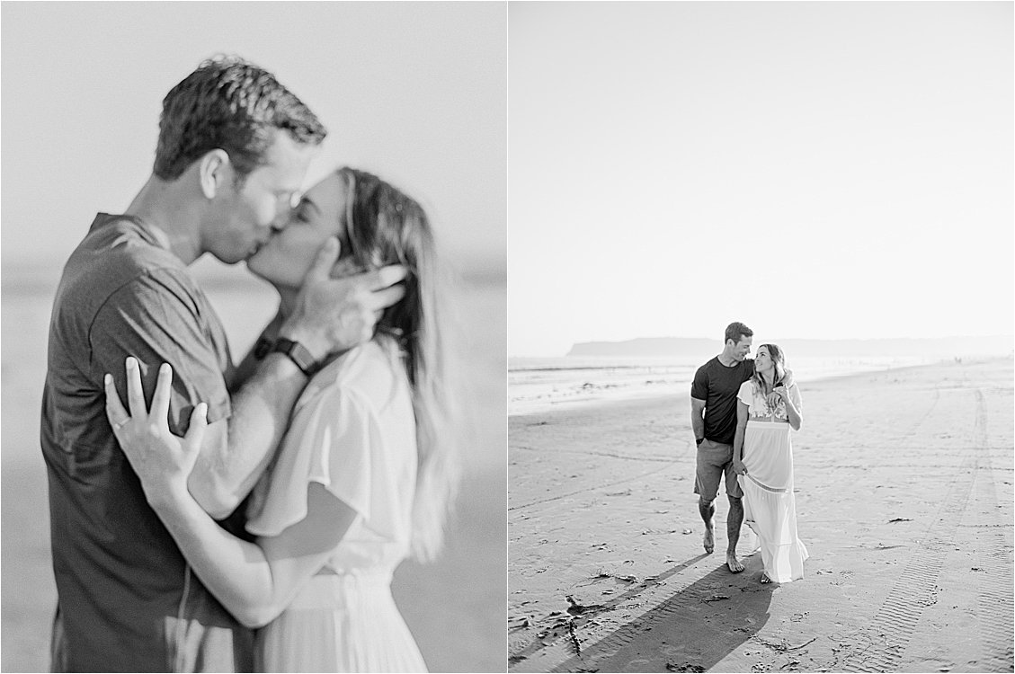 Summer engagement session in Coronado Island with Destination Film Wedding Photographer, Renee Hollingshead