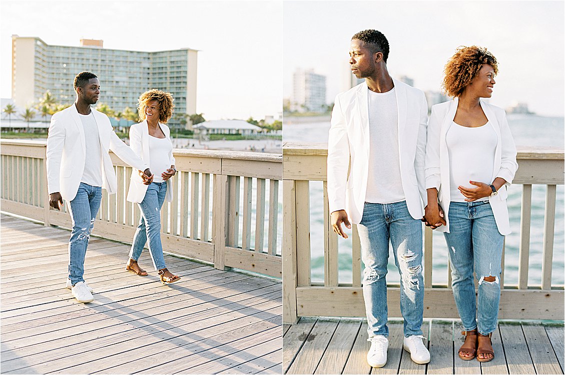 Modern and Minimal Beach Maternity Session with South Florida Film Family and Wedding Photographer, Renee Hollingshead