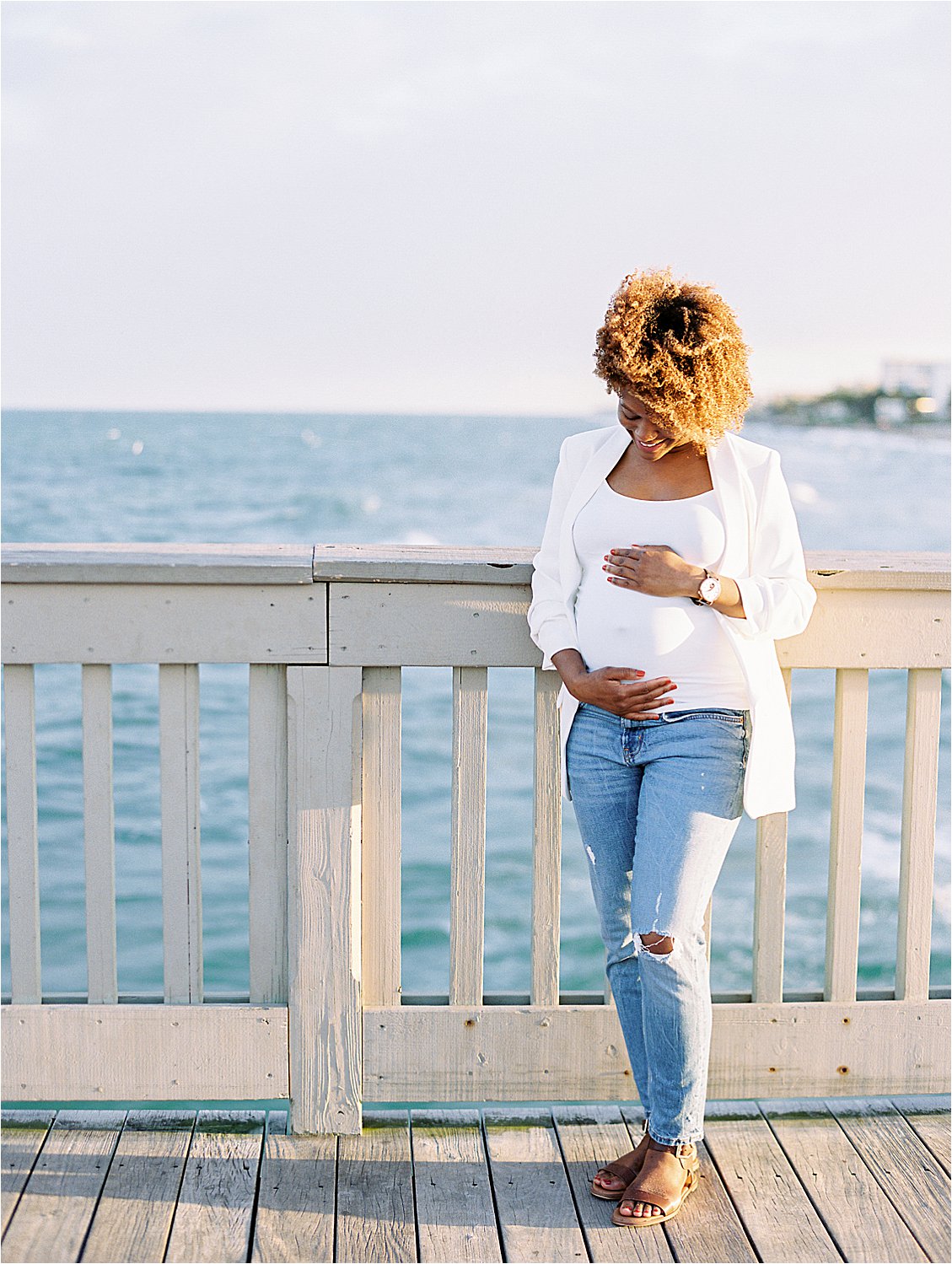 Modern and Minimal Beach Maternity Session with South Florida Film Family and Wedding Photographer, Renee Hollingshead
