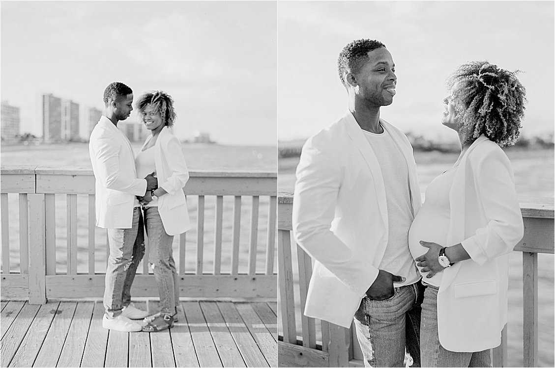 Modern Beach Maternity Session with South Florida Film Family and Wedding Photographer, Renee Hollingshead