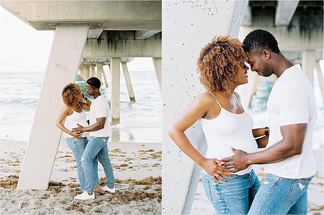 Beach Maternity Session with South Florida Film Photographer, Renee Hollingshead