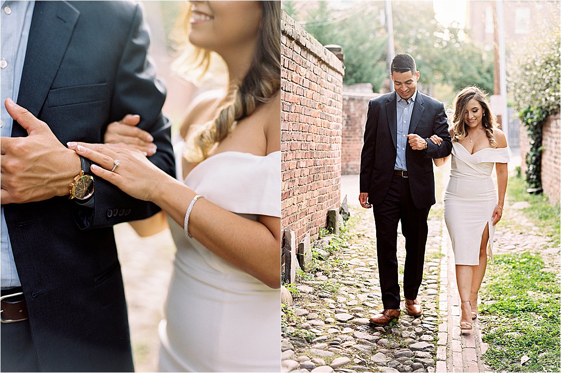 Wales Alley engagement session with destination film wedding photographer, Renee Hollingshead