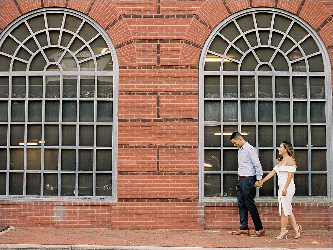 Modern engagement session in Alexandria, Virginia with DC Film Wedding Photographer, Renee Hollingshead