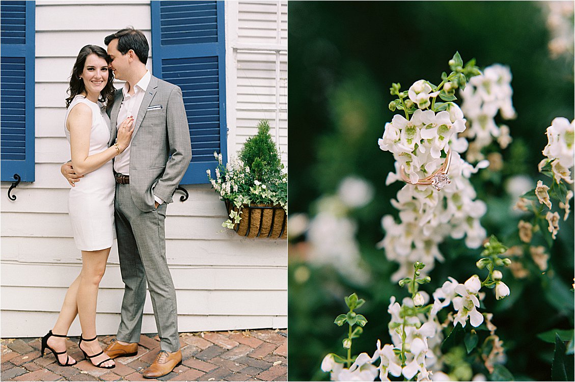 Quaint neighborhood engagement session in Old Town Alexandria with Renee Hollingshead