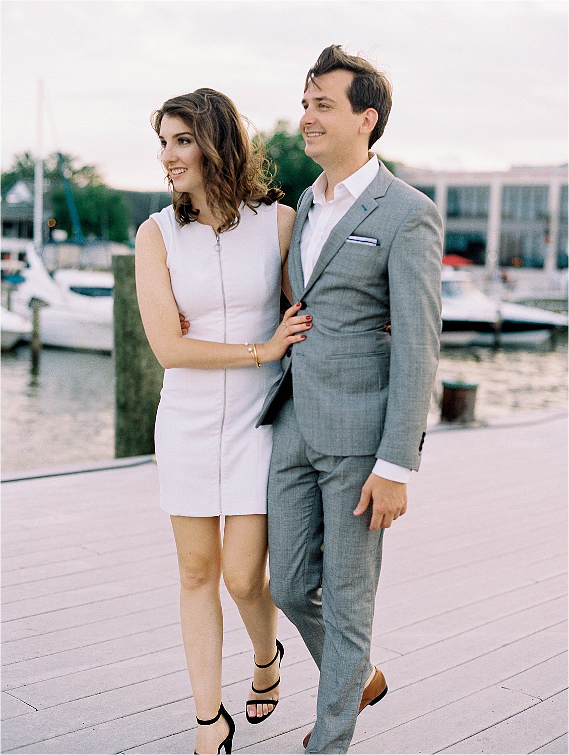 Breezy Modern and Minimal Engagement Session in Old Town with DC Film Wedding Photographer, Renee Hollingshead