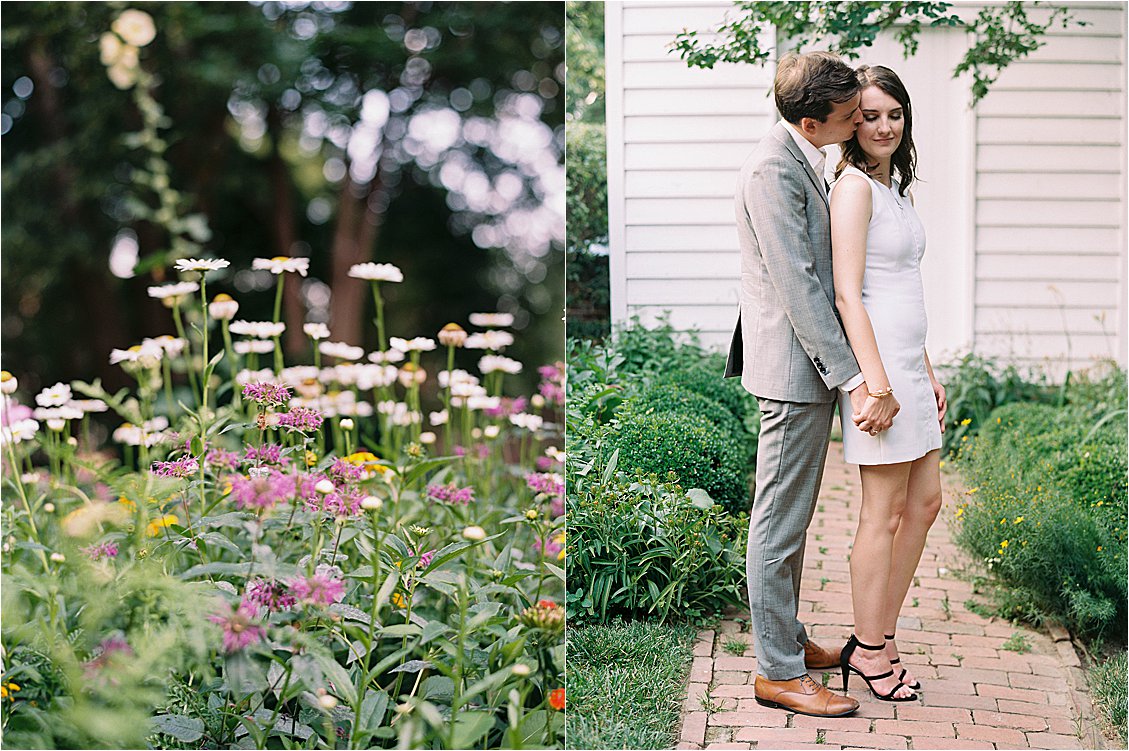 Old Town Garden Engagement Session with Virginia Film Wedding Photographer, Renee Hollingshead