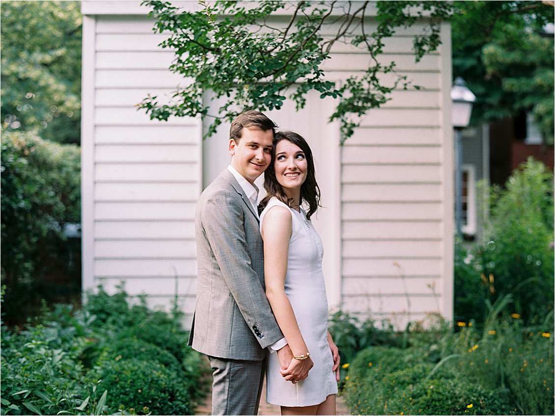 Old Town Garden Engagement Session with Virginia Film Wedding Photographer, Renee Hollingshead