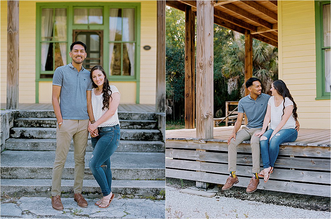Koreshan State Park Engagement Session in Estero, Florida with South Florida Film Wedding Photographer, Renee Hollingshead