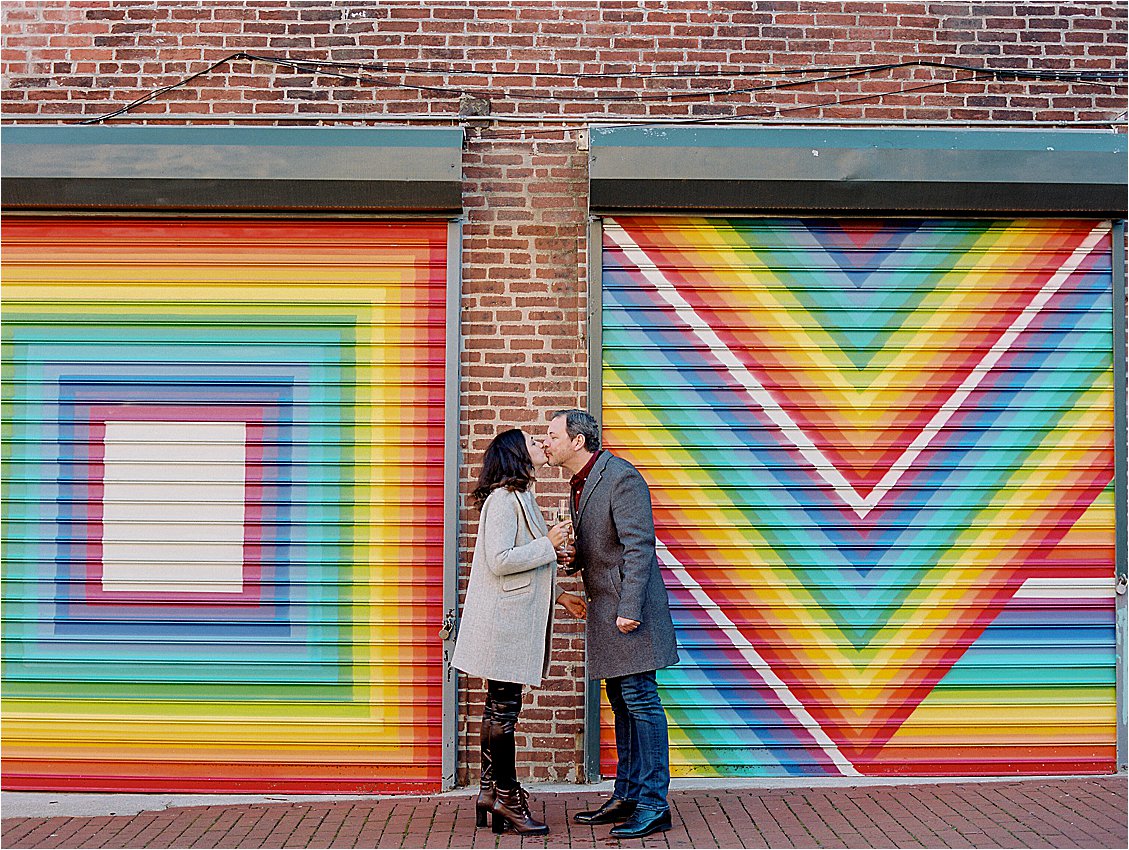 Colorful Blagden Alley Engagement Session in Washington DC