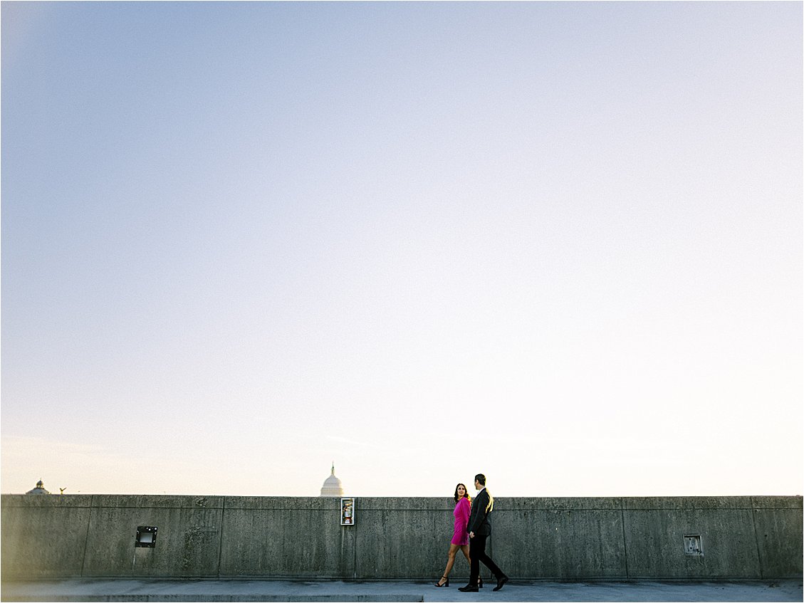 Winter DC Rooftop Engagement Session at Union Station With DC Wedding Photographer, Renee Hollingshead