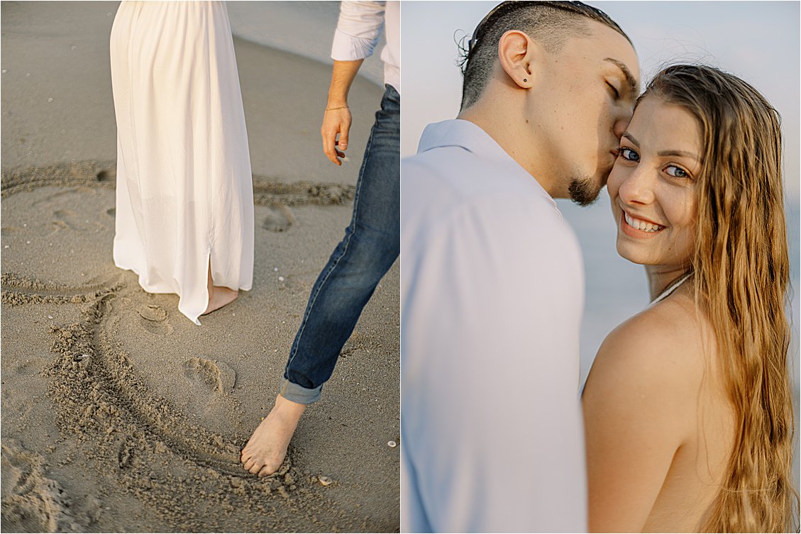 Worth Avenue Engagement Session at Sunset with Destination Film Wedding Photographer, Renee Hollingshead