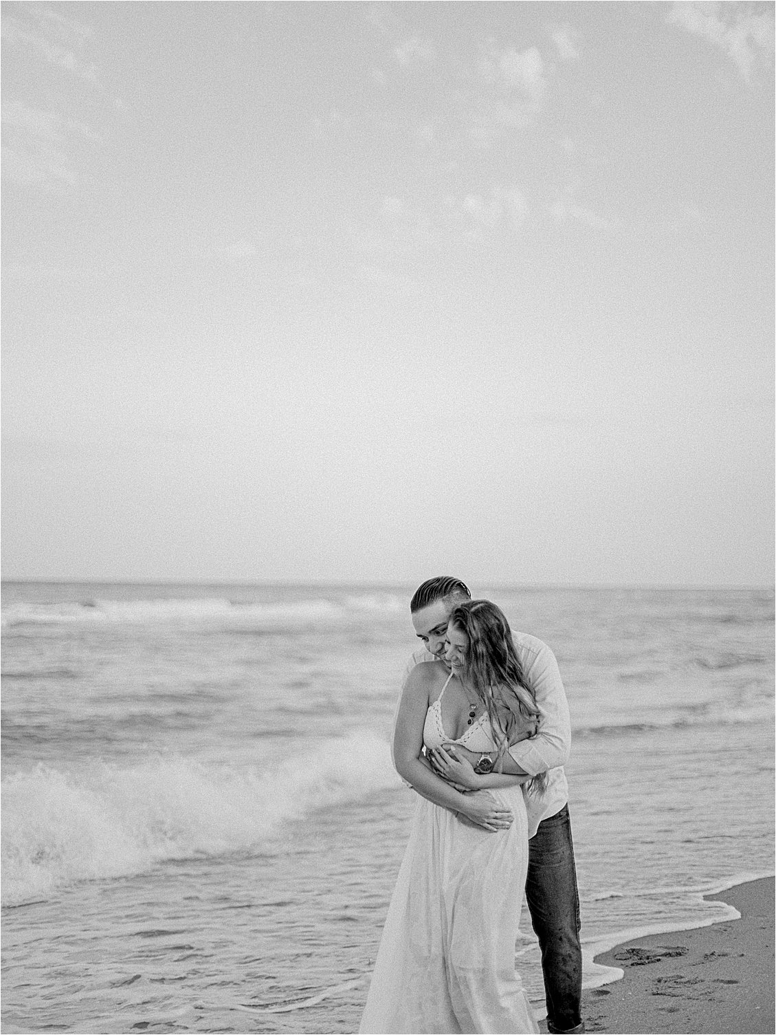 Palm Beach Engagement Session at Sunset with Destination Film Wedding Photographer, Renee Hollingshead