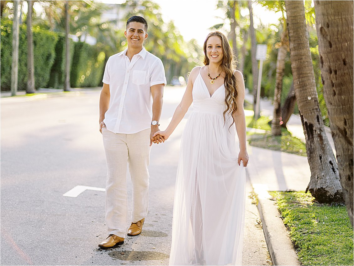 Engagement Session in Palm Beach, Florida with film wedding photographer, Renee Hollingshead