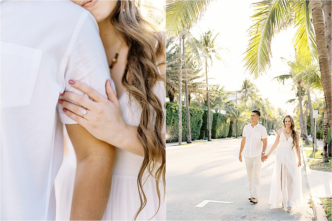 Beachy South Florida Engagement Session with film wedding photographer, Renee Hollingshead