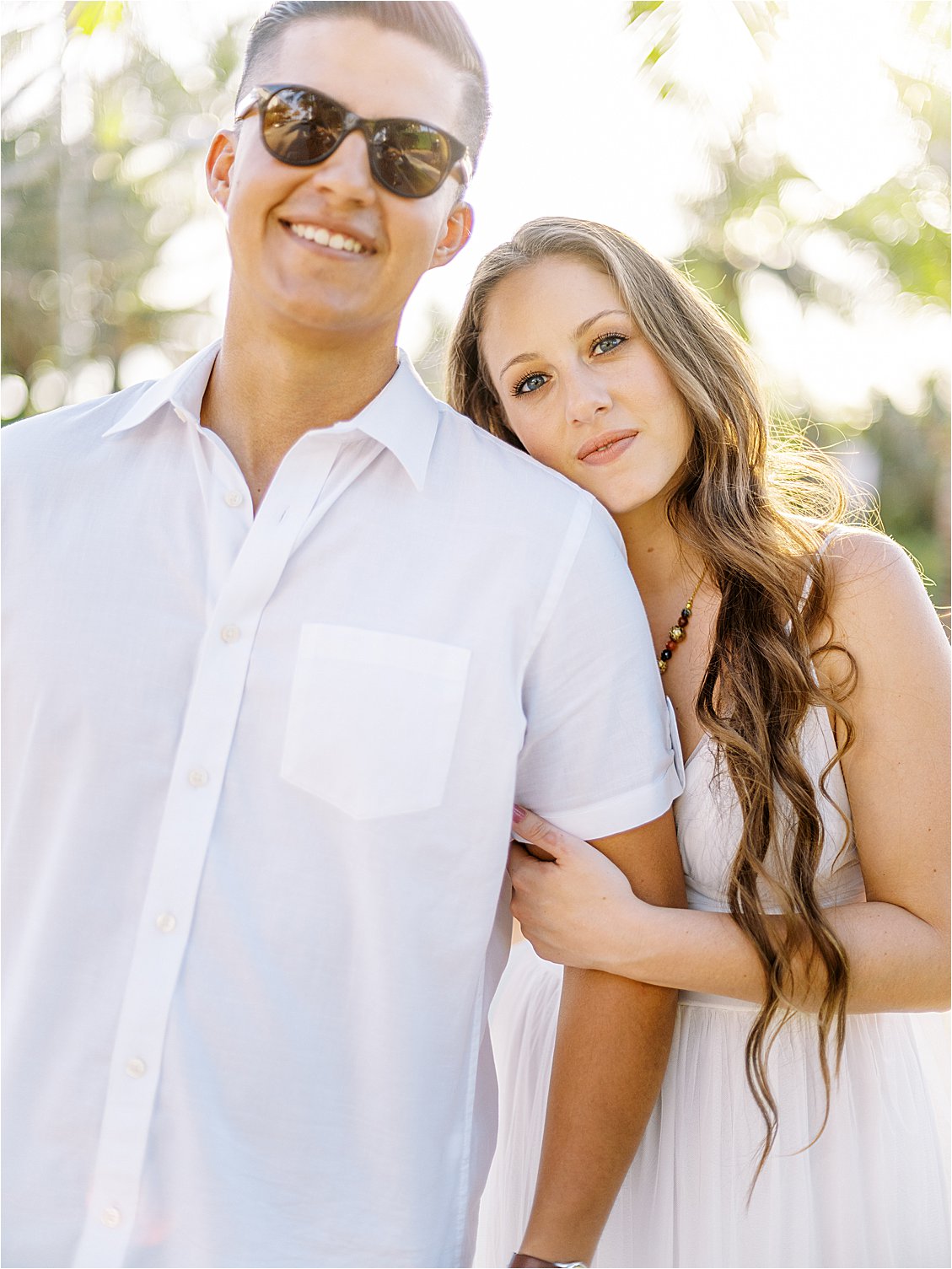 Relaxed beachy engaged couple with film wedding photographer, Renee Hollingshead