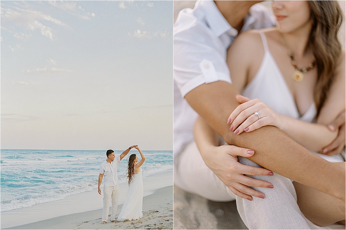 South Florida engagement session with film wedding photographer, Renee Hollingshead