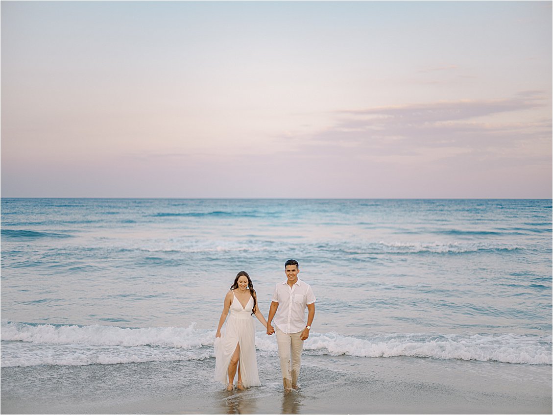 Romantic strolls on the beach with film wedding photographer, Renee Hollingshead