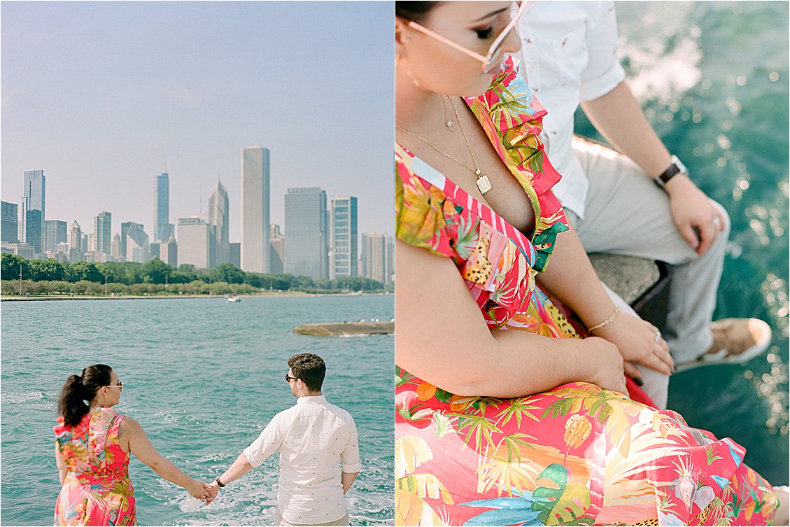 Playful anniversary session in Chicago on Film with Renee Hollingshead