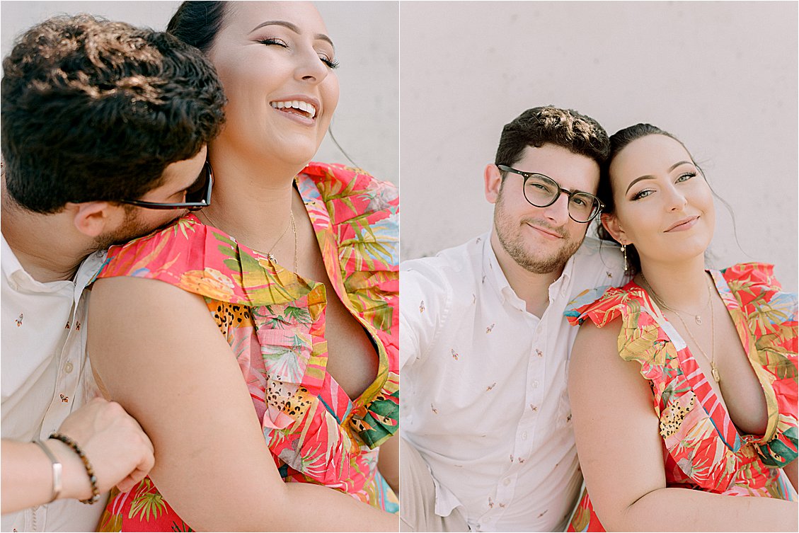 Chic summer couples session at Museum Campus in Chicago by Film Wedding Photographer Renee Hollingshead
