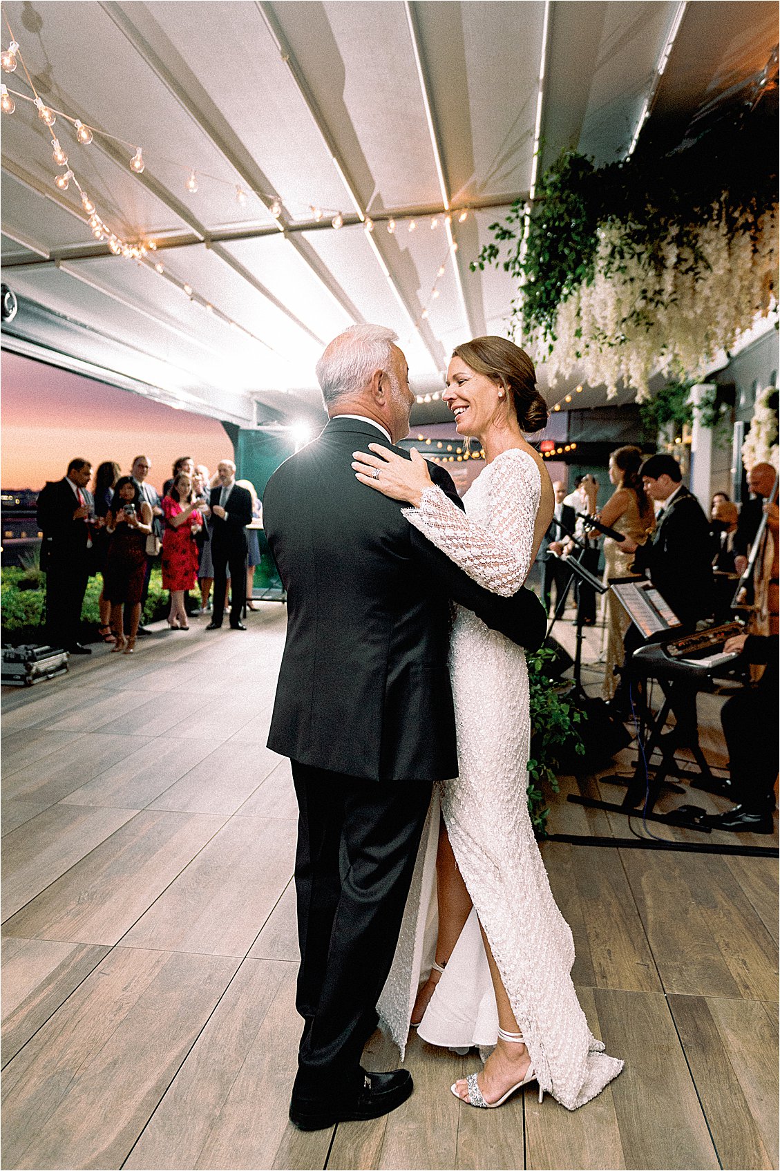 First Dance at Intimate Rooftop Wedding at the Spy Museum in Washington DC