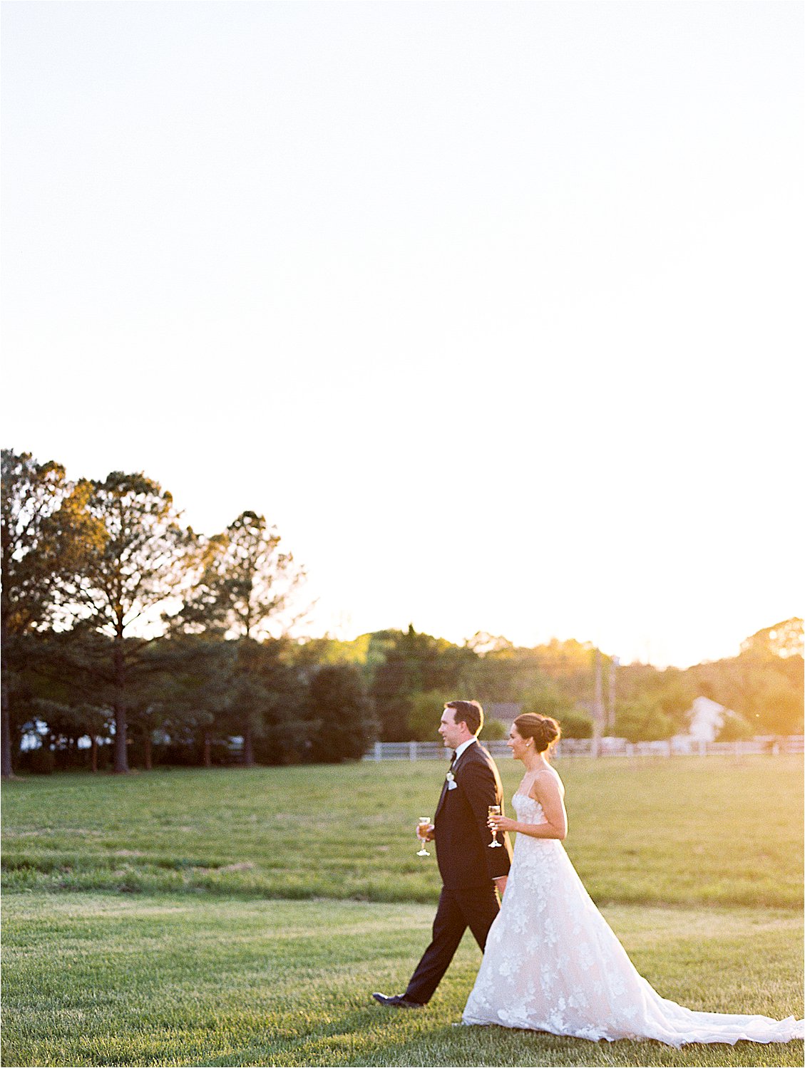 Golden hour wedding portraits at Inn at Perry Cabin in St. Michaels, Maryland