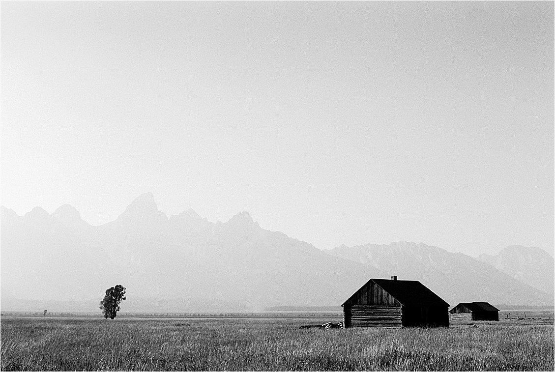 Jackson Hole, Wyoming landscapes photographed by destination film wedding photographer Renee Hollingshead with the Grand Tetons