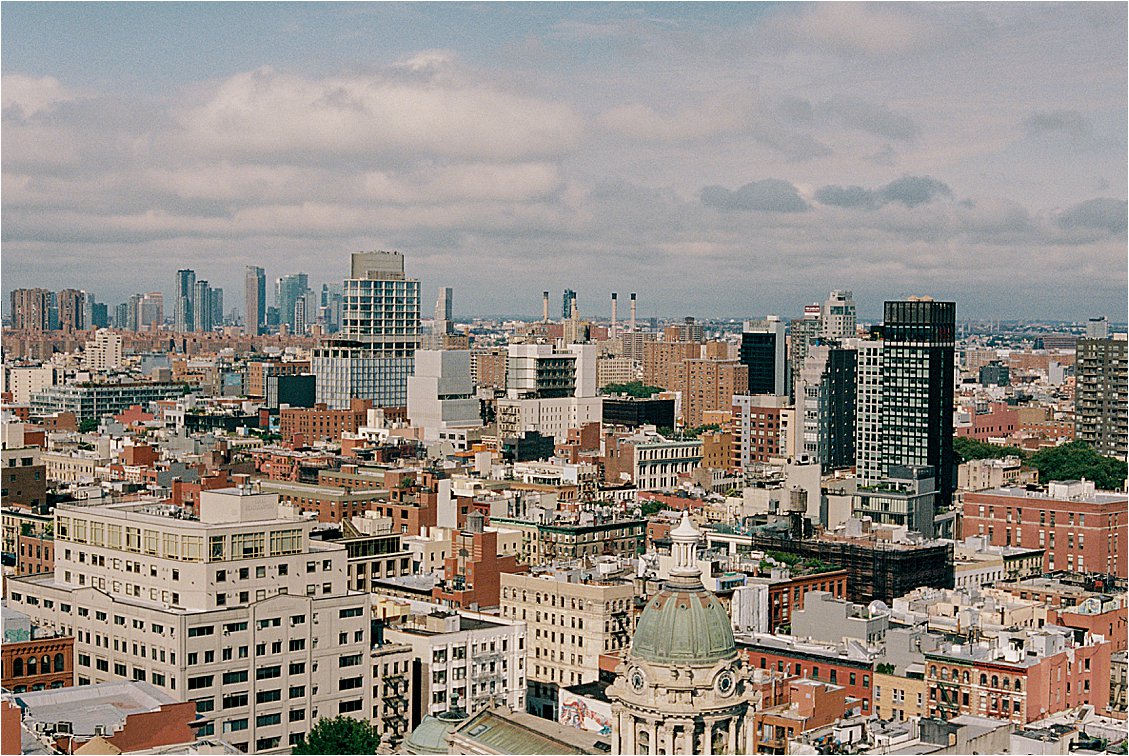 SoHo New York City view from above on film with Film Destination Wedding Photographer Renee Hollingshead