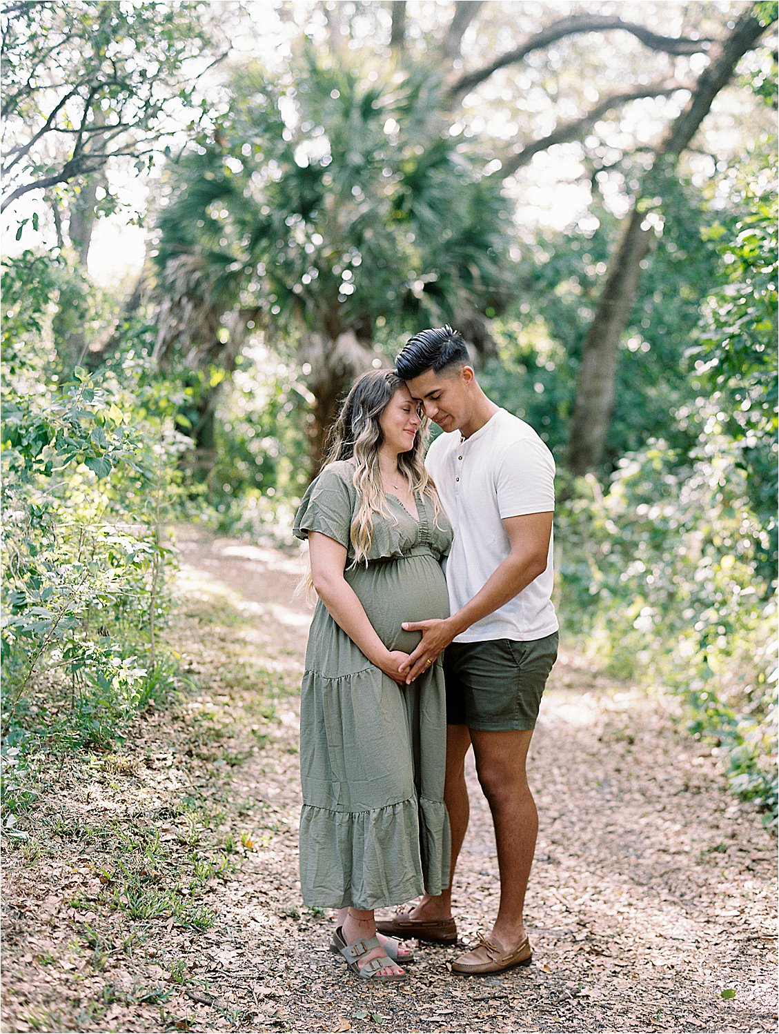 Maternity Session at Tree Tops Park on film with film family photographer Renee Hollingshead