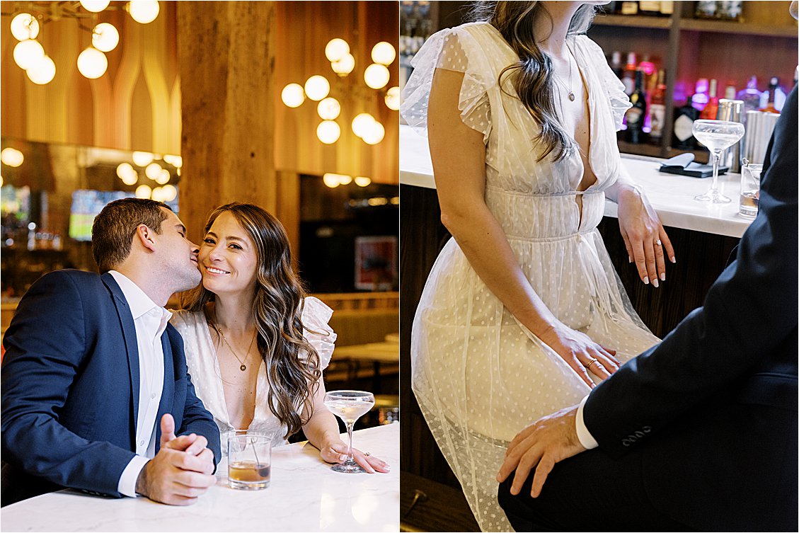 Martinis and Old Fashions at Italian Disco engagement session in Baltimore, Maryland