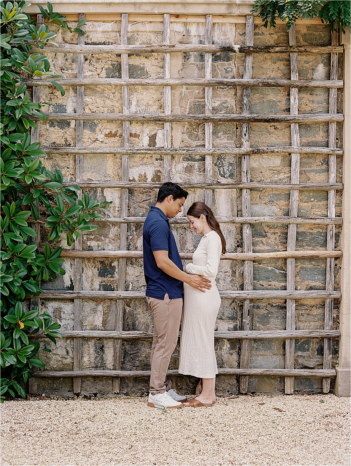 Summer Maternity Session in DC Garden with film photographer, Renee Hollingshead
