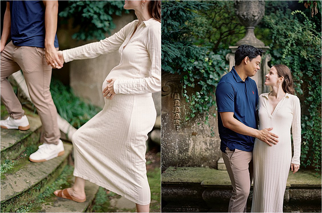 Summer maternity session in Washington DC with film photographer, Renee Hollingshead