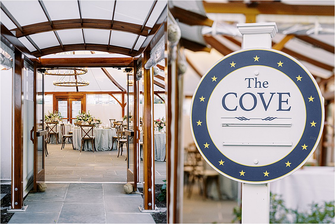 Intimate Wedding Reception at Inn at Perry Cabin's new tented space, The Cove