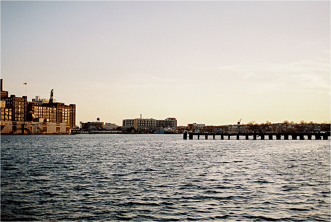 Fells Point waterfront with film wedding photographer Renee Hollingshead