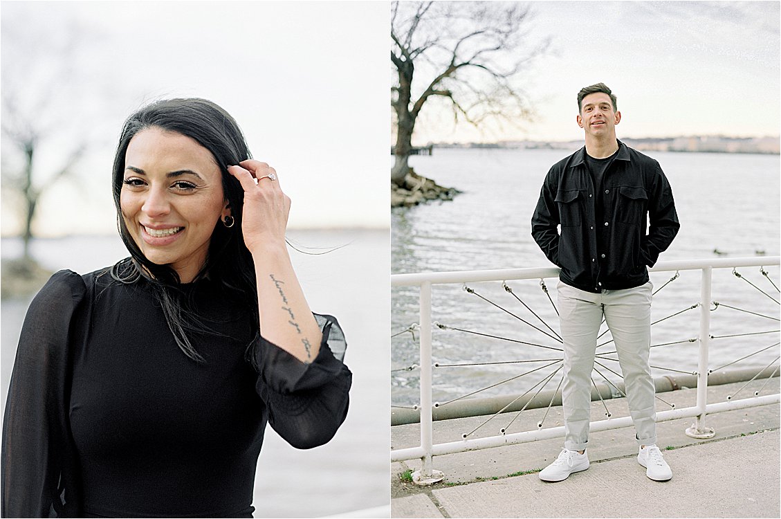 Engagement session at Old Town Waterfront in Alexandria, Virginia with Renee Hollingshead