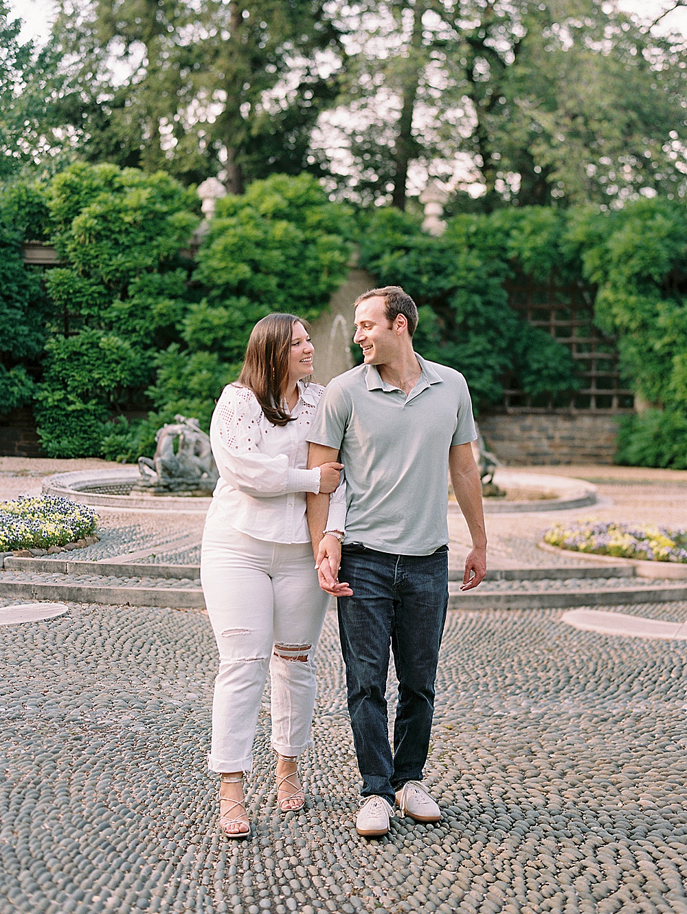 Summer Garden engagement session in Georgetown with destination wedding photographer, Renee Hollingshead