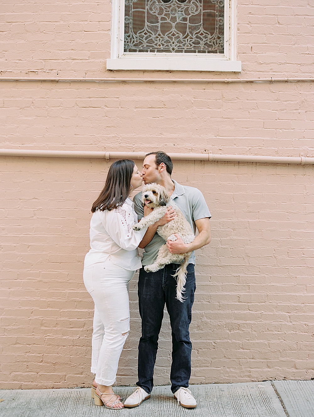 Summer DC Engagement Session in Washington DC with puppy