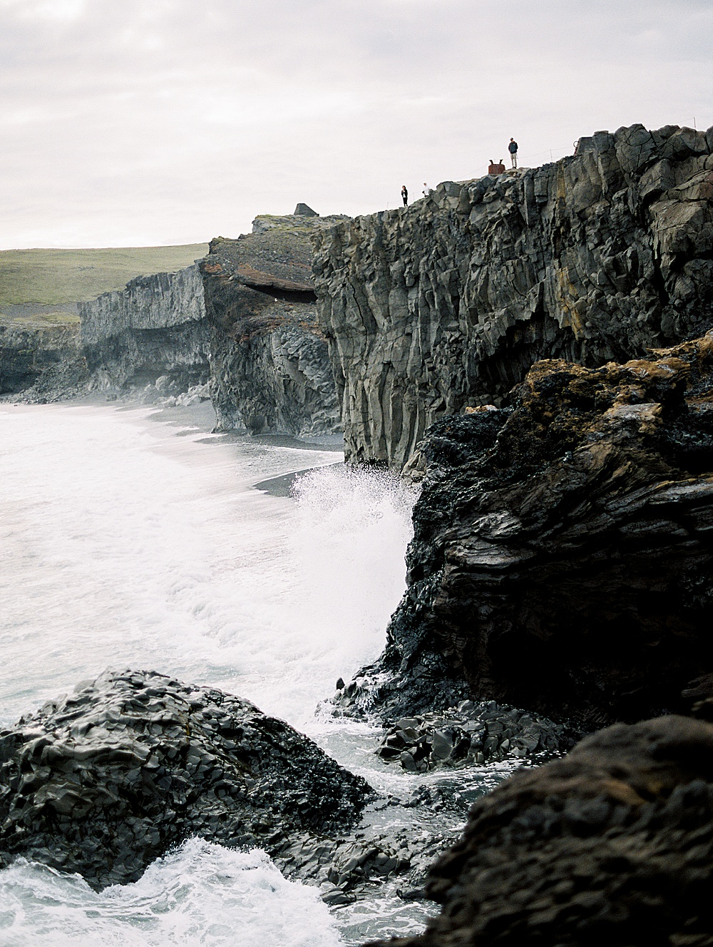 Vik Black Sand Beach in Iceland on film with destination wedding photographer Renee Hollingshead
