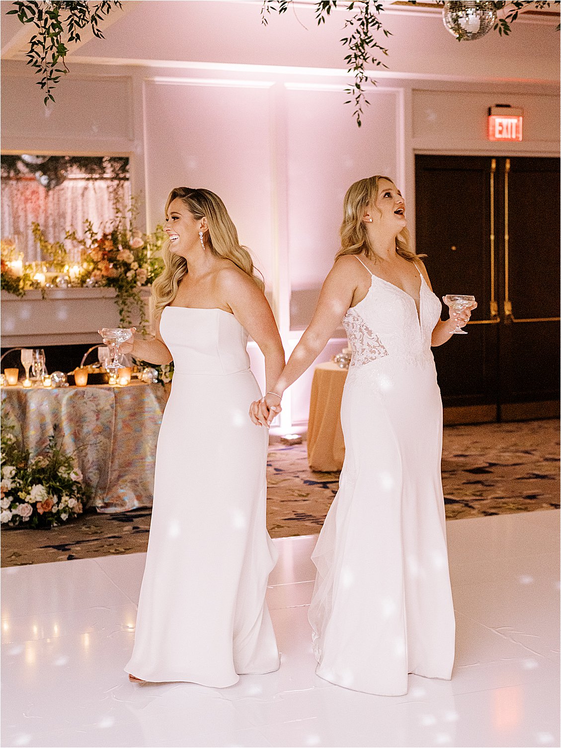 Brides reactions to their reception space