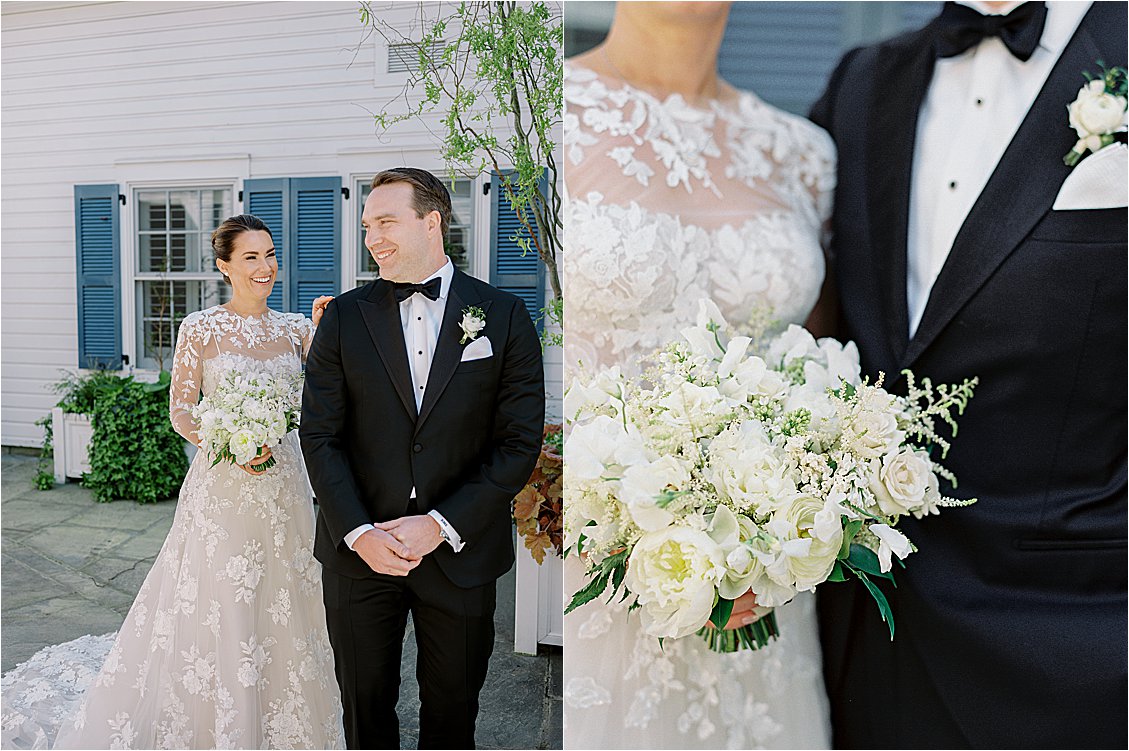 Bride and Groom First Look at Inn at Perry Cabin spring wedding with destination film wedding photographer, Renee Hollinghead and Kari Rider Events