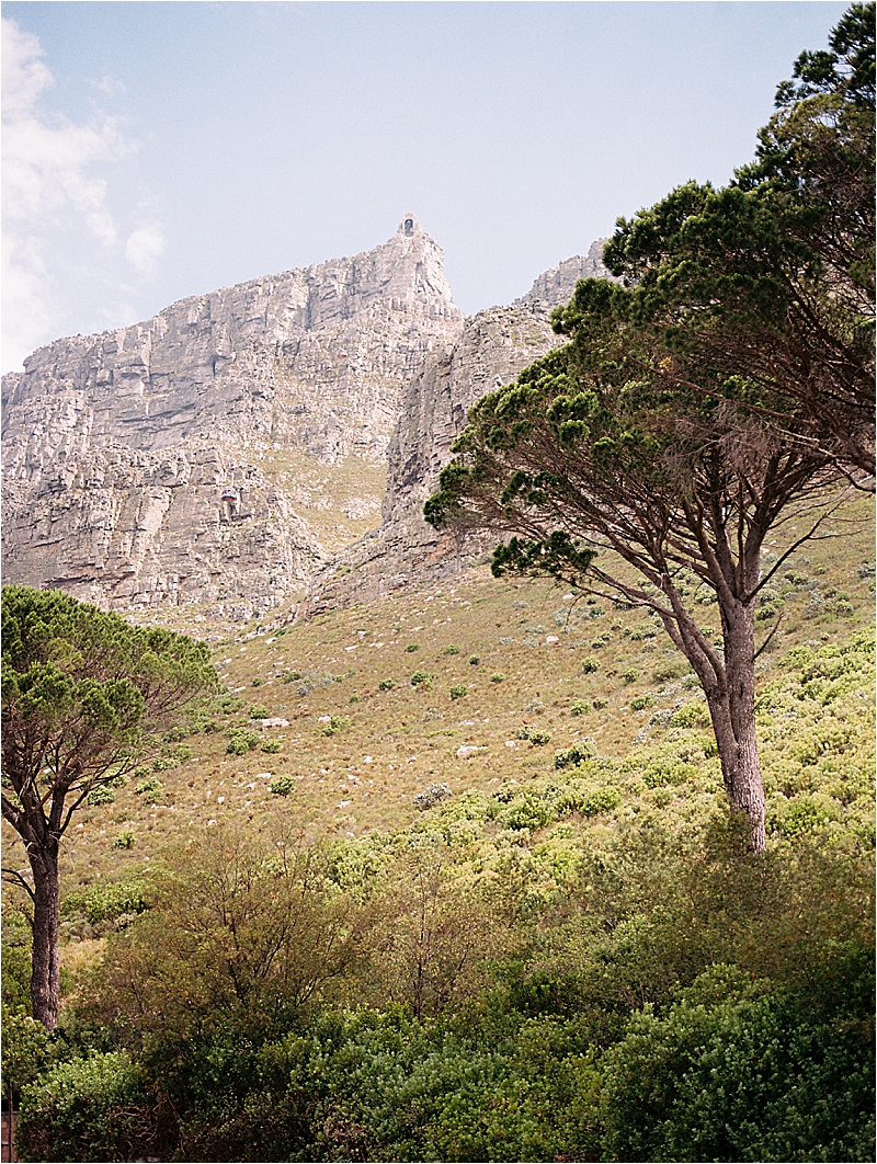 Entrance to Table Mountain in Cape Town, South Africa with film destination wedding and travel photographer, Renee Hollingshead