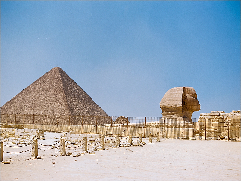 The Sphinx in Giza, Egypt by film photographer Renee Hollingshead